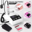 45000RPM Nail Drill Machine Professional Nail Lathe with Large LCD Screen Smart Electric Manicure Polisher Nail Art Tools