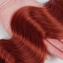 #33 Reddish Brown Colored Body Wave Human Hair 1/3/4 Bundle with Closure 15A Human Hair Weaving Weft Remy Human Hair Extensions