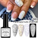 LILYCUTE 7ml Neon Crackle Gel Nail Polish Summer Fluorescent Quick Drying Semi Permanent UV Gel Nail Art Varnish DIY Manicure