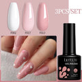 LILYCUTE 3Pcs/Set 7ML Colorful Series Gel DIY Nail Art Semi Permanent UV Gel Polish Long Lasting Design Manicure Kit Supplies