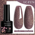LILYCUTE 7ml Glitter Gel Nail Polish Autumn Winter Colorful Sparkling Laser Semi Permanent Soak Off UV Gel Nail Art Varnish