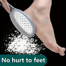 1pc professional stainless steel foot file, with splash-proof design, ergonomic handle and coarse/fine abrasive surface for