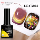 LILYCUTE 7ML Colorful Double Light Cat Magnetic Gel Nail Polish 9D Glitter Sparkling Rainbow Laser Soak Off Nail Art DIY Varnish