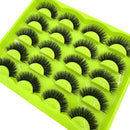 New 10 Pairs 3D Faux Mink Lashes Wispy Fluffy 25MM False Eyelashes Thick Volume Dramatic Cat Eye Lashes Long Strip Wispy Makeup
