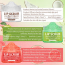 Hllozzi 50g lip scrub jojoba oil vitamin C hydrating moisturizing mild non-irritating watermelon, coconut, apple
