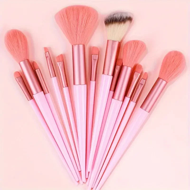 NEW13PCS Makeup Brush Set Eye Shadow Highlighter Concealer Brush Blush Loose Powder Brush Blending Soft Fluffy Women Beauty Tool