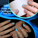LILYCUTE 5ML Blue Tears Cat Liner Gel Polish Super Bright Sparkling French Line Semi Permanent Nail Painting Soak Off UV Gel