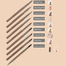LINMANDA Nail Art Design Pen Painting Tools with Nail Extension Gel Brush Nail Gel Brush Salon at Home Diy Manicure 9psc