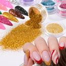 24pcs/Set Sparkly Holographic Fine Sugar Nail Powder Diamond Chrome Pigment Dust For Gel Polish Glitter Manicure Accessories
