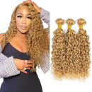 #27 Water Wave Bundles Human Hair Wet and Wavy Virgin Water Curly Loose Deep Wave Human Hair 1/3/4 Bundles Peruvian Hair