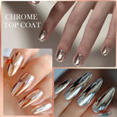LILYCUTE 7ml Metal Chrome Top Coat Function Gel Nail Polish No Wipe Semi Permanent Soak Off UV Gel Nail Varnish Art Manicure