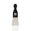 Black Metal African American Pick Comb Hair Combs Hair Comb for Hairdressing Styling Tool Salon Barber Shop