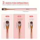 3pcs Acrylic Nail Brush Set Size 8/10/14 for Acrylic Powder Application Brushes Nail Art Extension & Carving Salon Tool