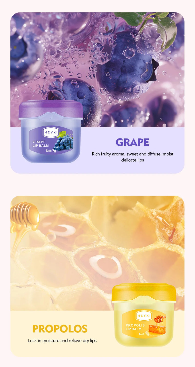 16pcs Vaseline Fruit Series Lip Balm Set Sleeping Lip Mask Moisturizing Hydrating Non-sticky Anti-Cracked Lip Balm Lips Care