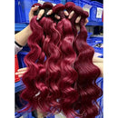 14A 26 28 30 32 Inch 99J Burgundy Body Wave Bundles Human Hair Brazilian Unprocessed Virgin Weave Raw Hair 98% Human Hair Bundles Extensions