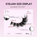 Veltrinay Fake Lashes Mink Lashes Plush 3D False Eyelashes Clear band Accent Cat Eye Lashes False Lashes Makeup