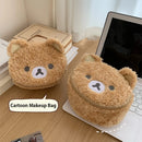 Plushes Makeup Case Anime Relaxed Bear Cosmetic Bag Women Jewelry Storage Pouch Girl Organizer Handbags Gift Hot Sales