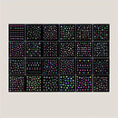 30 Sheets 3D Glow in The Dark Neon Nail Stickers - Glittery Glossy Self-Adhesive Nail Art Decorations with Butterfly, Love Heart