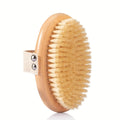 Lymphatic contour facial brush, pig mane body dry brush, exfoliating and blood activating body massage brush, facial brush