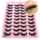2023 New 20 pairs natural long 3D mink false eyelashes fake lashes makeup kit Mink Lashes extension eye lashes short eyelashes