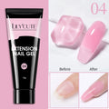 LILYCUTE 1Pc Quick Extension Gel Nail Nude Pink Glitter Building Acrylic Semi Permanent Soak Off UV LED Polish Nail Art Varnish