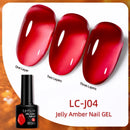 LILYCUTE 7ML Jelly Amber Gel Brown Winter Crystal Nail Polish Translucent Color Nail Art Gel Permanent UV Gel Polish Varnish