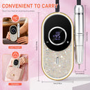 DianaBeauty 45000RPM Electric Nail Drill Machine Rechargeable Nail Polisher Portable Nail File For Gel Nails Remover Manirure