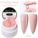LILYCUTE 1Pc Quick Extension Gel Nail Nude Pink Glitter Building Acrylic Semi Permanent Soak Off UV LED Polish Nail Art Varnish