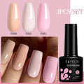 LILYCUTE 3Pcs/Set 7ML Colorful Series Gel DIY Nail Art Semi Permanent UV Gel Polish Long Lasting Design Manicure Kit Supplies