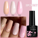 LILYCUTE 3Pcs/Set 7ML Colorful Series Gel DIY Nail Art Semi Permanent UV Gel Polish Long Lasting Design Manicure Kit Supplies