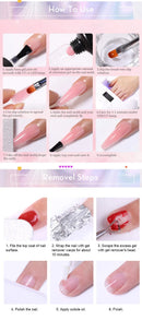 LILYCUTE 1Pc Quick Extension Gel Nail Nude Pink Glitter Building Acrylic Semi Permanent Soak Off UV LED Polish Nail Art Varnish