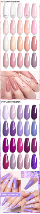 LILYCUTE 7ML Nail Gel Polish Full Coverage Manicure No Wipe Top Coat Base Coat Primer Soak Off LED UV Gel Nail Art Gel Varnish