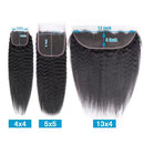 4x4 5x5 13x4 Closure With Bundles Peruvian Kinky Straight Human Hair Bundles With Frontal Invisible Melt Skin HD Lace 3 4 Bundle