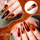 LILYCUTE 6PCs/SET 7ML Jelly Sea Glass Nail Gel Polish Spring Translucent Pink Nude Semi Permanent Soak Off Nail Art Manicure Kit