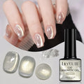 LILYCUTE 7ml Cat Magnetic Nail Gel Polish Gold Pink Glass Semi Permanent Soak Off UV Gel Crystal Varnis Nail Art Manicure