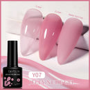 LILYCUTE 7ML Jelly Amber Gel Nail Polish Autumn Nail Art Bloom Leopard Pattern Nail Gel Semi Permanent UV Gel Polish Varnishes