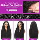 300 Density Human Hair Wigs 100% Transparent Curly Wigs 13x6 Hd Lace Frontal Wig Brazilian High Density Deep Wave Wigs 40 Inch