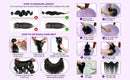 100% Unprocessed Virgin Brazilian Human Hair Bundles Natural Black Color 30 32 Inch Body Wave 3/4 Bundles Raw Hair Extensions 16A Remy Pure Human HairBundle