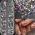 12Grids Ocean Gold Nail Art Charms Shell/Seahorse/Starfish White Half Round Pearl Gems 3D Mixed Punk Manicure Metal Rivets Studs