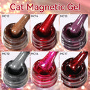 LILYCUTE 7ml Cat Magnetic Nail Gel Polish Gold Brown Glitter Semi Permanent Soak Off UV Gel Varnish Nail Art Manicure