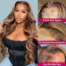 Highlight Body Wave Wigs Human Hair 13x6 HD Lace Frontal Wig Honey Blonde 13x4 Lace Front Wig For Women Glueless Wig Pre Plucked