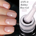 LILYCUTE 7ml Nude Crystal Rubber Base Gel Nail Polish Natural Semi Permanent Soak Off UV LED Varnish DIY Nail Art Manicure