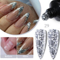 LILYCUTE 1Pc Quick Extension Gel Nail Nude Pink Glitter Building Acrylic Semi Permanent Soak Off UV LED Polish Nail Art Varnish