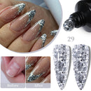 LILYCUTE 1Pc Quick Extension Gel Nail Nude Pink Glitter Building Acrylic Semi Permanent Soak Off UV LED Polish Nail Art Varnish