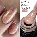 LILYCUTE 7ml Nude Crystal Rubber Base Gel Nail Polish Natural Semi Permanent Soak Off UV LED Varnish DIY Nail Art Manicure