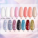 LILYCUTE 5Pcs/Set 15ml Quick Extension Nail Gel Kit Clear Acrylic Gel Semi Permanent Soak Off UV Varnish Nail Art Manicure Set