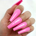 24Pcs Artificial Press On Fake Nail With Jelly Glue Super Long Ballerina Coffin False Nail DIY Wine Red Finger Tip Manicure Tool