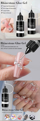 LILYCUTE 10ML Rhinestones Glue Line Gel Nail Polish Multifunction NO Wipe Super Strong Adhesive Nail Gem Glue For Nail Art