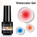 LILYCUTE 8ML Watercolor Nail Gel Blossom Spreading Effect Functional Gel UV LED Soak Off Nail Art Polish Painting Nails