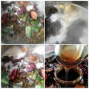 "Applying African Traditional Handmade Layden Oil Hot Hair treatment"